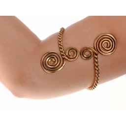 Celtic øverste armbånd med spiraler, forsølvede - Celtic Webmerchant