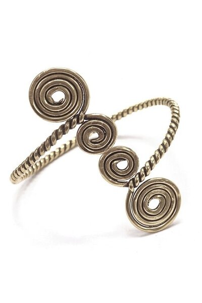 Keltische bovenarmband met spiralen, verzilverd - Celtic Webmerchant
