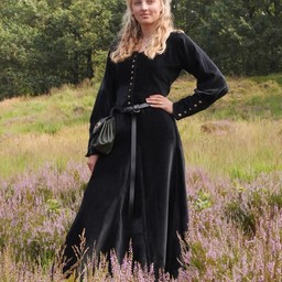 Velvet cotehardie Christina, black - Celtic Webmerchant