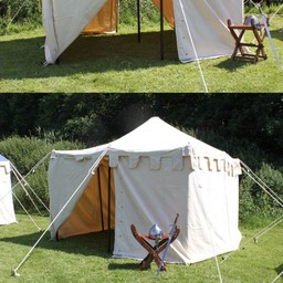 Middelaldertelt Herold 4 x 4 m, natur - Celtic Webmerchant