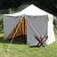 Medieval tent Herold 4 x 4 m, red-natural - Celtic Webmerchant