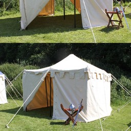 Tente médiévale Herold 4 x 4 m, rouge-naturel - Celtic Webmerchant