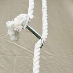 Mittelalterzelt Herold 4 x 4 m, rot-natur - Celtic Webmerchant