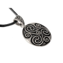 Amulette trisquelion celtique, argentait - Celtic Webmerchant
