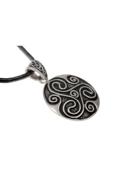 Amuleto trisquelion celtica, argentato - Celtic Webmerchant