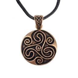 Amuleto trisquelion celta, bronce - Celtic Webmerchant