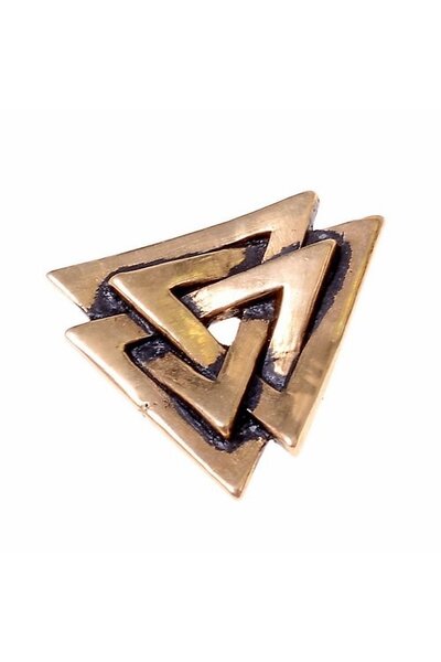 Valknut amulett, brons - Celtic Webmerchant