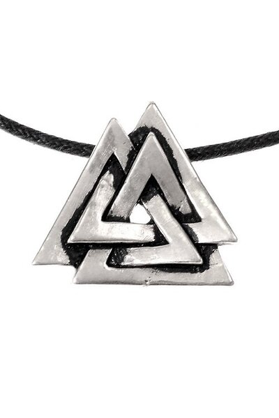 Valknut amulet, forsølvede - Celtic Webmerchant