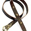 Ringerike Viking belt deluxe, brown, silvered - Celtic Webmerchant