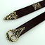 Ceinture de luxe viking style Borre, marron, argenté - Celtic Webmerchant