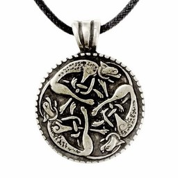 Pewter wild hunt pendant, silvered - Celtic Webmerchant