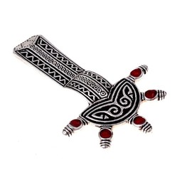 Merowinger Bogen Fibula, versilbert - Celtic Webmerchant