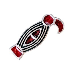 Alemannisch Vogel Fibula, versilbert - Celtic Webmerchant