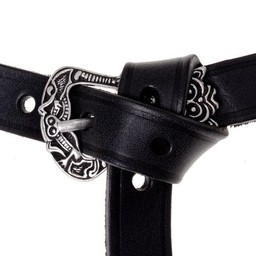 Birka deluxe cinturón, negro, plateado - Celtic Webmerchant