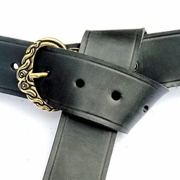 Borre ceinture de Viking, noir, argenté - Celtic Webmerchant