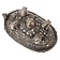 Viking broche de tortuga Birka, lápidas 860, plateado - Celtic Webmerchant