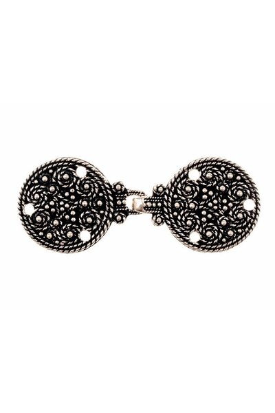 Viking mantle clasp Birka, silvered - Celtic Webmerchant