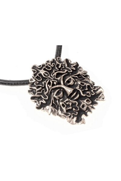 The Green Man amulett, försilvrade - Celtic Webmerchant