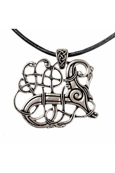 Viking jewel Lindholm Hoeje, silvered - Celtic Webmerchant