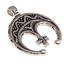 Lunula amulet with cross, silvered - Celtic Webmerchant