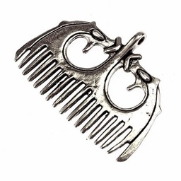Viking comb Ringerike style, silvered - Celtic Webmerchant