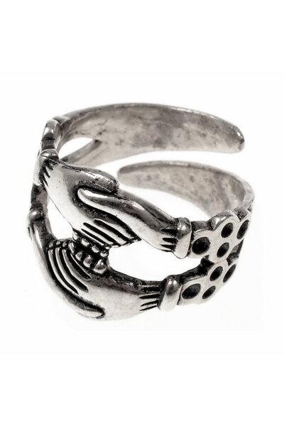 Middeleeuwse verlovingsring, verzilverd - Celtic Webmerchant