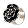 Renaissance rose ring, silvered - Celtic Webmerchant