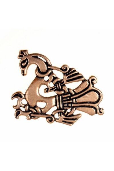 Viking Pfau Brosche, versilbert - Celtic Webmerchant