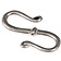 Viking jewelry hook, double, silvered - Celtic Webmerchant