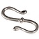 Viking smykker krog, 2,5x1,2 cm, forsølvede - Celtic Webmerchant