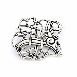 Viking brooch Lindholm Hoeje, silvered - Celtic Webmerchant