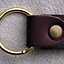 Leather belt with ring buckle, brown split leather - Celtic Webmerchant