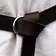 Leather ring belt 4 cm, black - Celtic Webmerchant