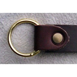 Cintura in pelle anello di 4 centimetri, nero - Celtic Webmerchant