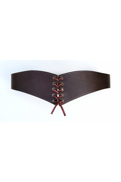 Ceinture Corset Bertholdin A, en cuir marron - Celtic Webmerchant