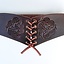 Ceinture Corset Bertholdin Un motif de noeud, cuir noir - Celtic Webmerchant