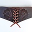 Corset belt Bertholdin A knot motif, black leather - Celtic Webmerchant