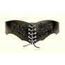 Ceinture Corset Bertholdin B avec motif Viking, en cuir noir - Celtic Webmerchant