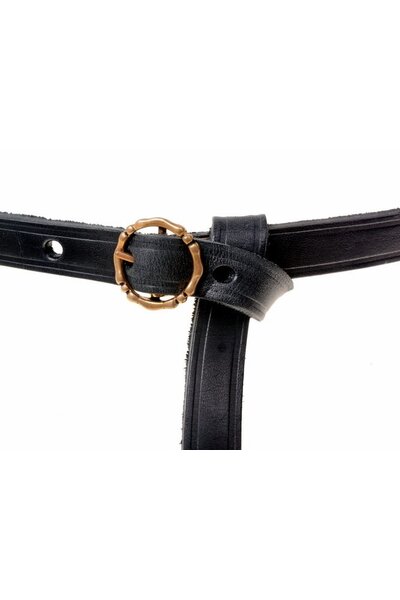15th century belt Anjou, black - Celtic Webmerchant