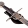 Leather weapon holder for belt, black