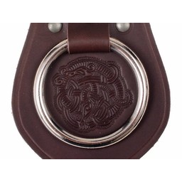 Lederwaffenhalter für Gürtel Viking Motiv, braun - Celtic Webmerchant