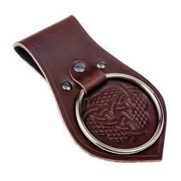 Porte d'arme en cuir pour ceinture, motif noeud, brun - Celtic Webmerchant