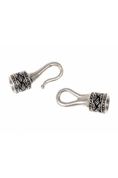 Viking halskæde lås 3 mm, forsølvet - Celtic Webmerchant