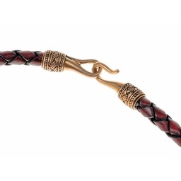 Viking halskæde lås 4 mm, forsølvet bronze
