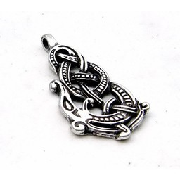 Viking juvel Urnes stil Midgard ormen försilvrad - Celtic Webmerchant