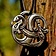 Viking dragon amulet forsølvet - Celtic Webmerchant