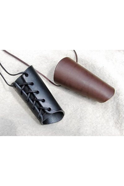 Leder Armschiene 16 cm, schwarz - Celtic Webmerchant