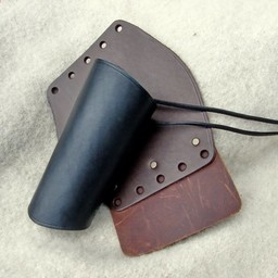 Læder vambrace 16 cm, sort - Celtic Webmerchant
