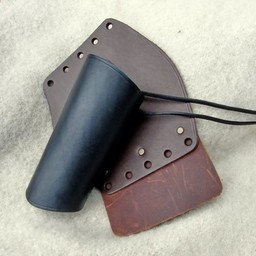 Läder vambrace 16 cm, svart - Celtic Webmerchant