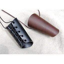 Leather vambrace 16 cm, brown - Celtic Webmerchant